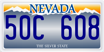 NV license plate 50C608
