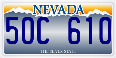 NV license plate 50C610