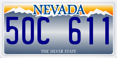 NV license plate 50C611