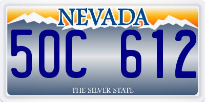 NV license plate 50C612