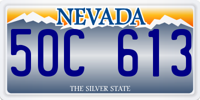 NV license plate 50C613