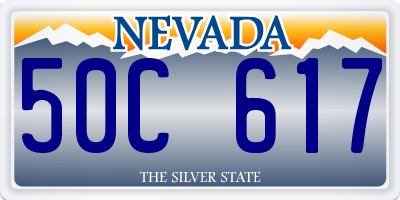 NV license plate 50C617