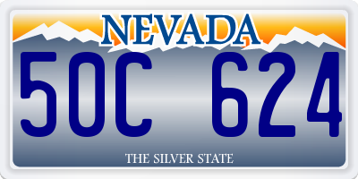 NV license plate 50C624