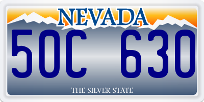 NV license plate 50C630