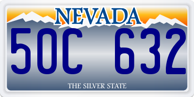 NV license plate 50C632