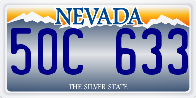 NV license plate 50C633