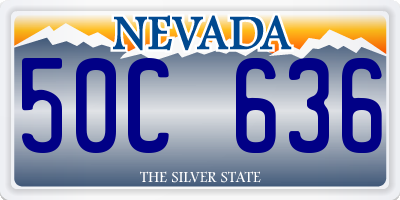 NV license plate 50C636