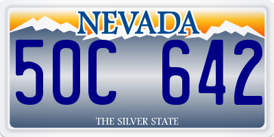 NV license plate 50C642