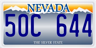 NV license plate 50C644