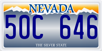 NV license plate 50C646