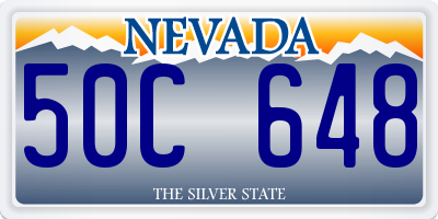 NV license plate 50C648