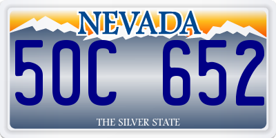 NV license plate 50C652