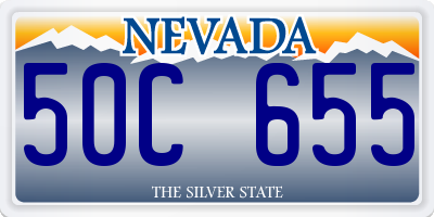 NV license plate 50C655