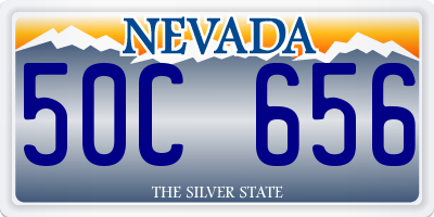 NV license plate 50C656