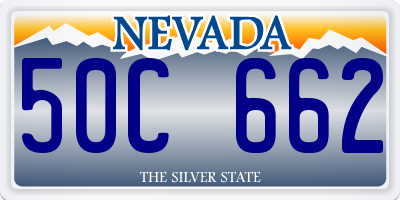 NV license plate 50C662