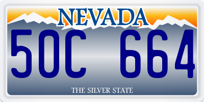 NV license plate 50C664