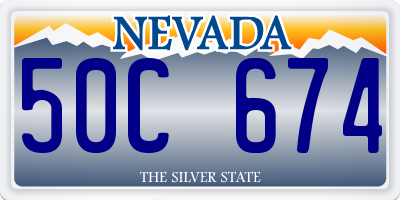 NV license plate 50C674