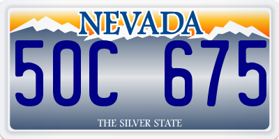 NV license plate 50C675