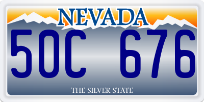 NV license plate 50C676