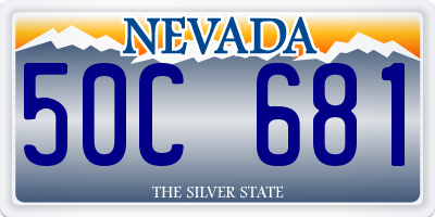 NV license plate 50C681