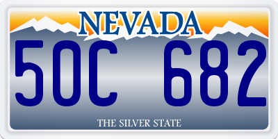 NV license plate 50C682