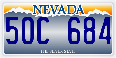 NV license plate 50C684