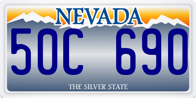 NV license plate 50C690