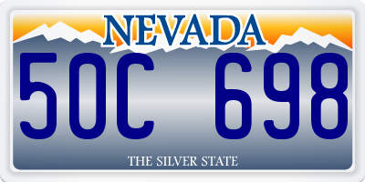 NV license plate 50C698