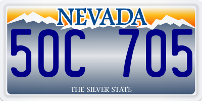 NV license plate 50C705