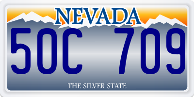 NV license plate 50C709