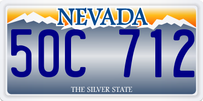 NV license plate 50C712
