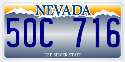 NV license plate 50C716
