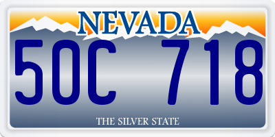 NV license plate 50C718