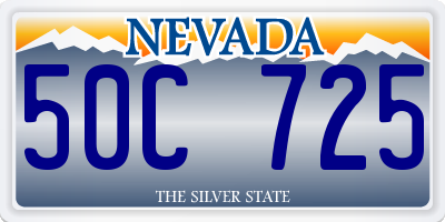 NV license plate 50C725