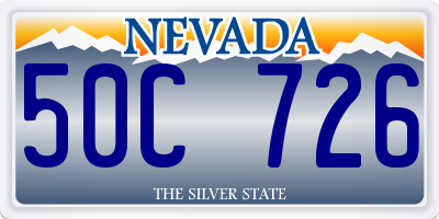 NV license plate 50C726