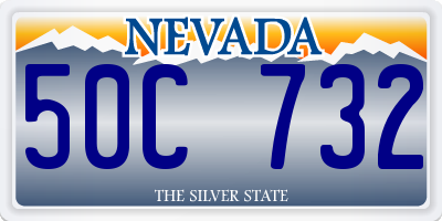 NV license plate 50C732