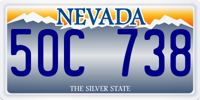 NV license plate 50C738