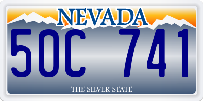 NV license plate 50C741