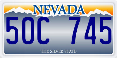 NV license plate 50C745