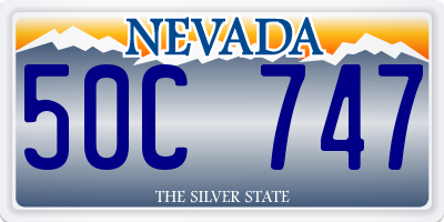 NV license plate 50C747