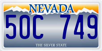 NV license plate 50C749