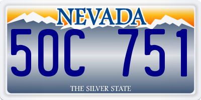 NV license plate 50C751