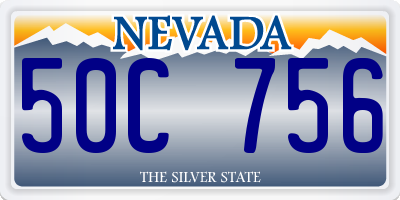 NV license plate 50C756