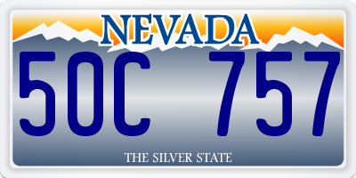 NV license plate 50C757