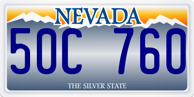 NV license plate 50C760