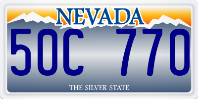 NV license plate 50C770