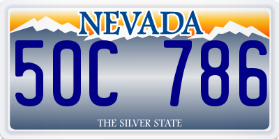 NV license plate 50C786