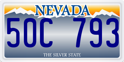 NV license plate 50C793