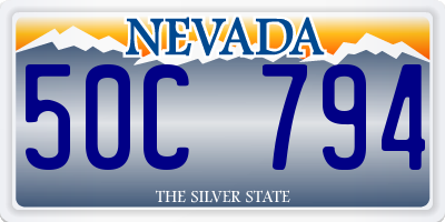 NV license plate 50C794