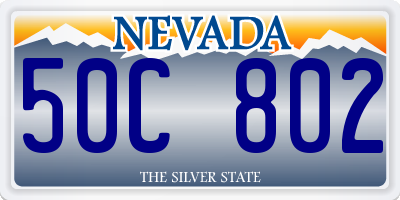 NV license plate 50C802